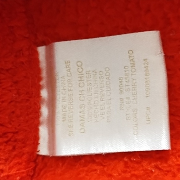 Secret Treasures Zip Front Soft Plush Fleece Cozy Red Robe Pockets - Picture 7 of 12